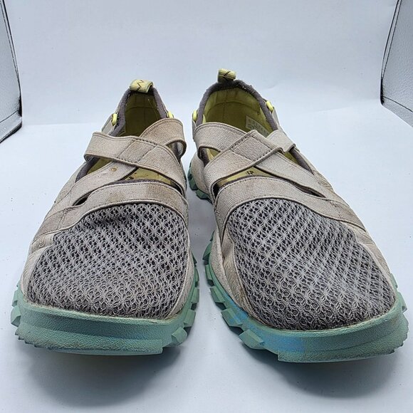 Timberland Garrison Trail Women Size 8.5 Grey Turquoise Slip On Sandals Sneakers - Picture 2 of 13